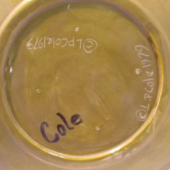 Young Samurai Hand Painted Plate - Vintage 1979 Signed- Artist L.P. Cole - Picture 11 of 15